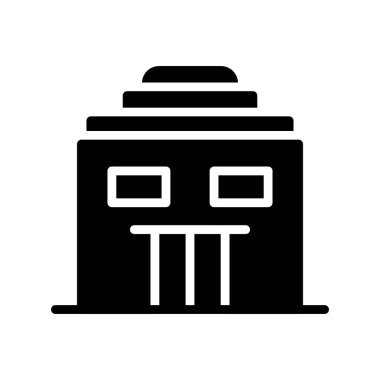 Bir robot simgesinin vektör illüstrasyonu