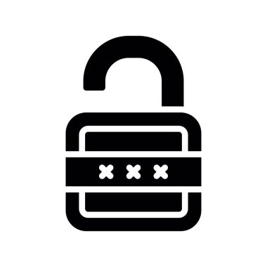 vektör düz simgesini kilitle