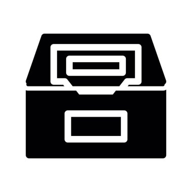 Dosya Kutusu simgesi vektör illüstrasyon tasarımı