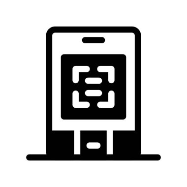 cep telefonu simgesi, basit vektör illüstrasyonu