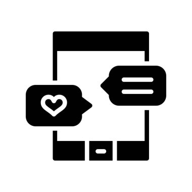 kalp vektör simgesi düz simge