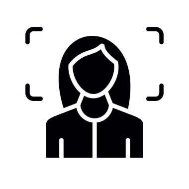 Yüz maskesi simgesi olan kadın, taslak biçimi