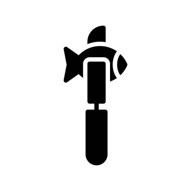 balık vektörü düz simgesi