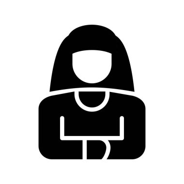 Beyaz arkaplanda izole edilmiş hacker simgesi, mobil uygulama sembolü