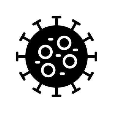 Moda tarzında izole edilmiş bir virüs simgesi