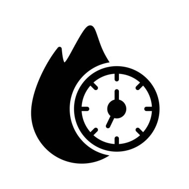 Alarm saati simgesi, vektör illüstrasyonu