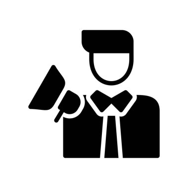 Balta ve baltayla insanın vektör çizimi