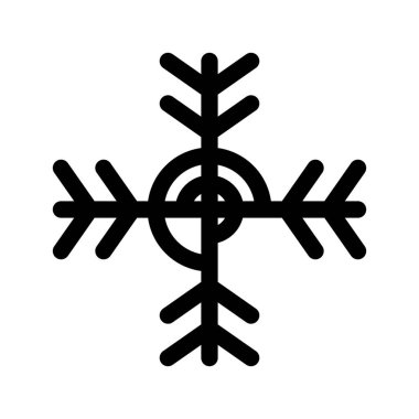 Kar tanesi düz vektör simgesi