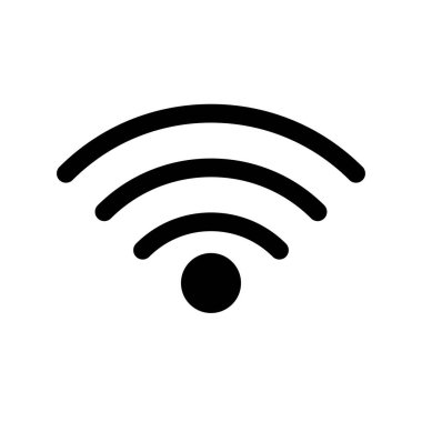 Beyaz arkaplanda wifi simgesi