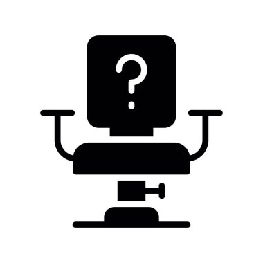 Soru işareti vektör simgesi. Beyaz arkaplanda izole edilmiş basit vektör illüstrasyonu