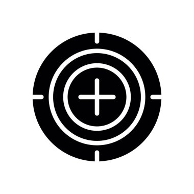 Hedef simgenin vektör illüstrasyonu, hedef simge,