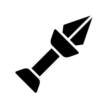 Meşale vektör kabartma düz simgesi