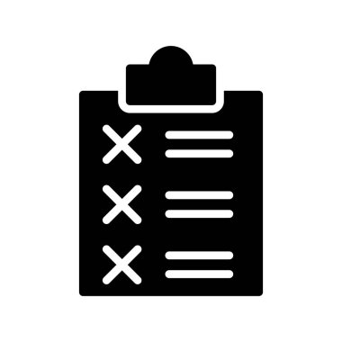 Kontrol listesi simgesi vektör illüstrasyonu