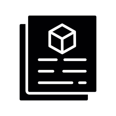 dosya vektörü glyph düz simgesi