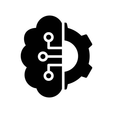 Seo ve teknoloji simgesinin vektör illüstrasyonu