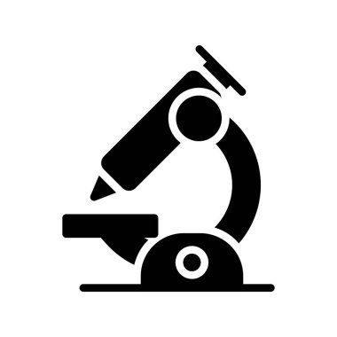 Mikroskop vektör simgesi. grafik ve web tasarımı için beyaz arkaplanda izole edilmiş düz illüstrasyon.