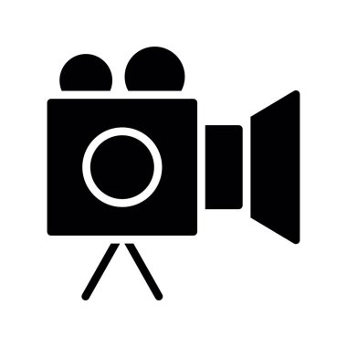 video kamera simgesi, vektör illüstrasyonu
