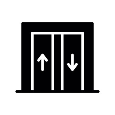 kapı vektör düz simgesi