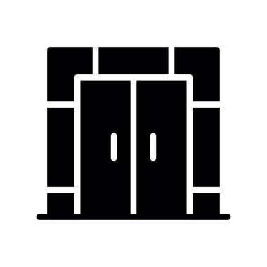 Kapı Simgesi Vektör Çizim Tasarımı