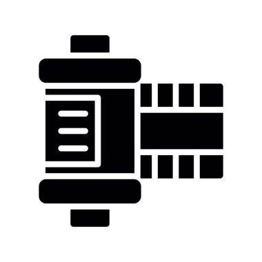 Film Roll simgesi vektör illüstrasyon tasarımı