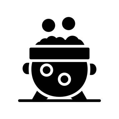 Yiyecek ve içecek ikonunun vektör illüstrasyonu