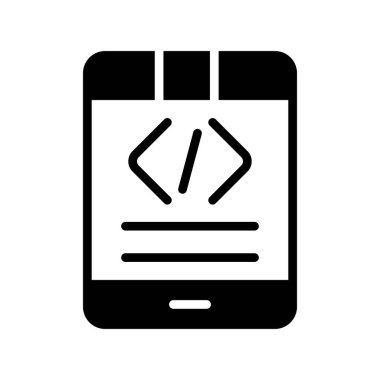 mobil kodlama vektör simgesi