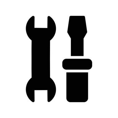 Beyaz arkaplanda onarım vektörü simgesi tasarımı