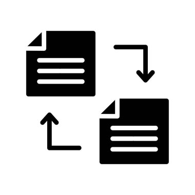 dosya vektörü glyph düz simgesi
