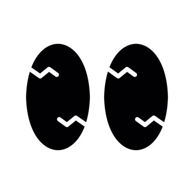 iki Paskalya yumurtası simgesi, vektör illüstrasyonu