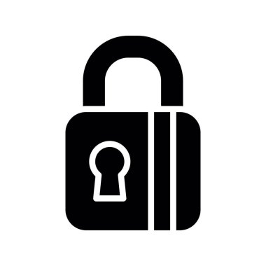 asma kilit simgesi düz simge