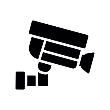 Video Kamera Glyph Vektör Simgesi Tasarımı