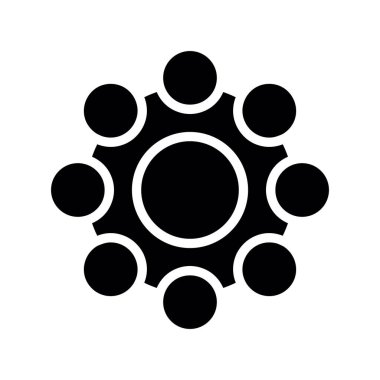 Virüs vektör düz simgesi