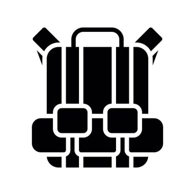 Bavul ikon vektörü. düz çizim beyaz arkaplanda izole edildi.