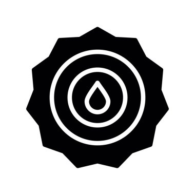 su damlası simgesi düz biçim vektör illüstrasyonunda