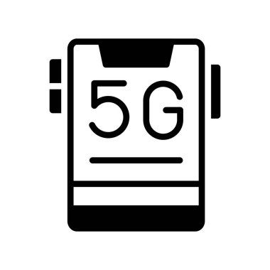 5 g simge vektör illüstrasyonu