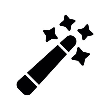 Sihirli değnek simgesi, basit tarzı