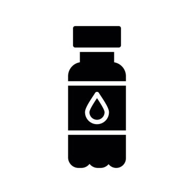 Su şişesi ikonu. Basit şişe simgesi vektör grafiği tasarımı