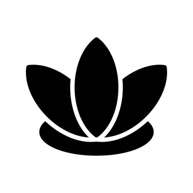 Lotus vektörü ince çizgi simgesi