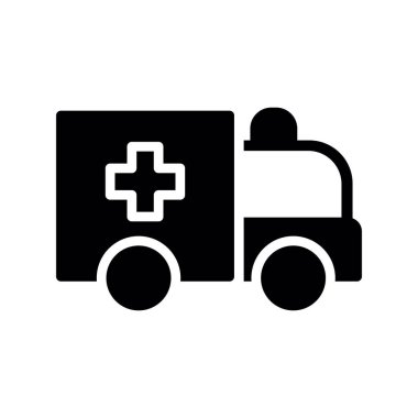 Ambulans simgesi vektör illüstrasyon tasarımı