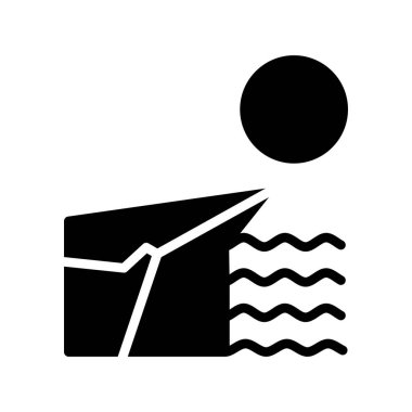 plaj vektör düz simgesi