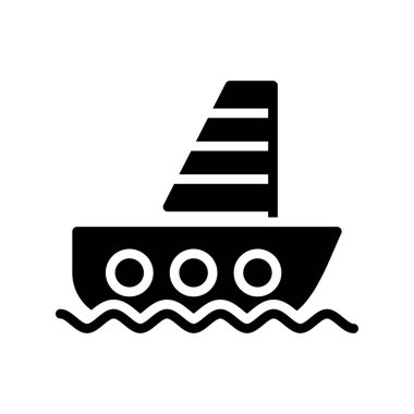 deniz gemisi simgesi vektörü