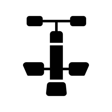 Vinç siyah beyaz simgesi