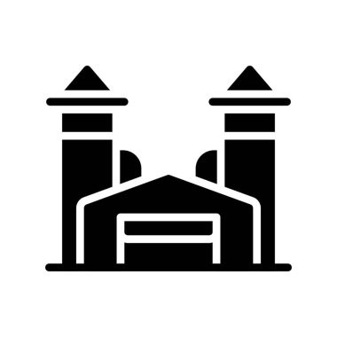Bina simgesi. vektör illüstrasyonu