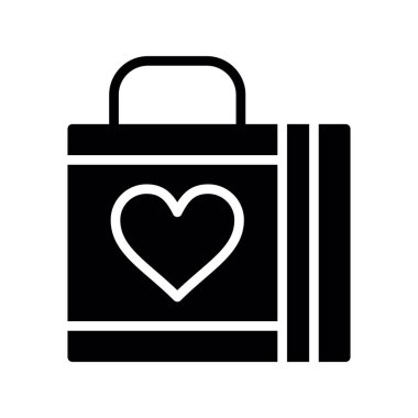 Alışveriş poşeti ikon vektör illüstrasyonu