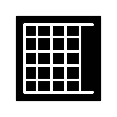 Bir ızgara simgesinin vektör illüstrasyonu