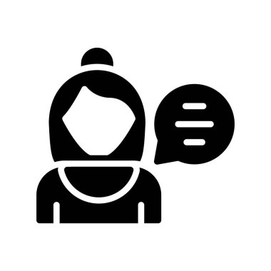 Maske simgesi takan kadın, vektör illüstrasyonu