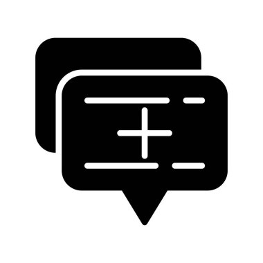 Sohbet vektörü düz simgesi