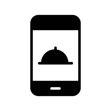 yiyecek vektörü kabartması düz simge