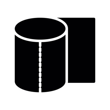 Beyaz arka planda siyah varil simgesi. Düz çizim. vektör illüstrasyonu.