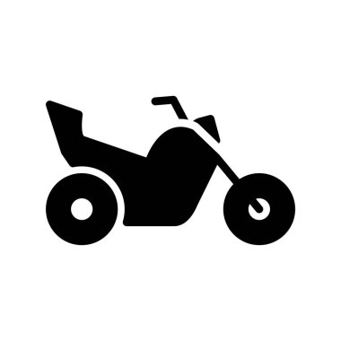 Motosiklet simgesi ve taşıma simgesinin vektör illüstrasyonu